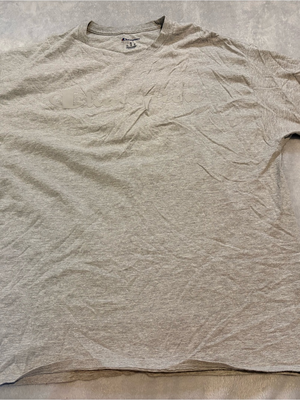Champion Short-Sleeve Crewneck T-Shirt in Heather Gray